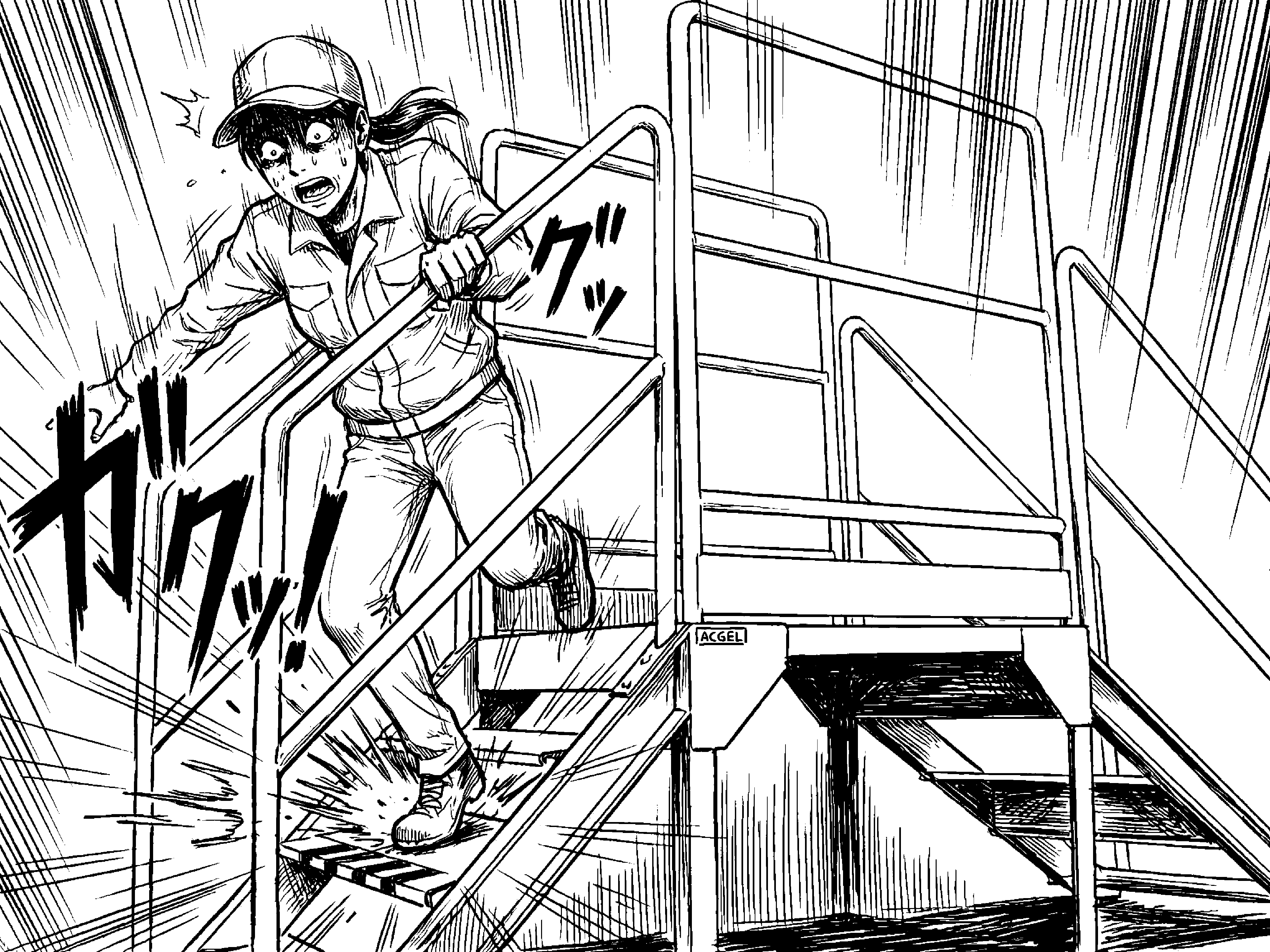 ACSEL5040 Stairway Slipping and Falling Down Simulator